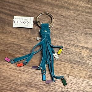 Coach Blue Tassel Key Holder